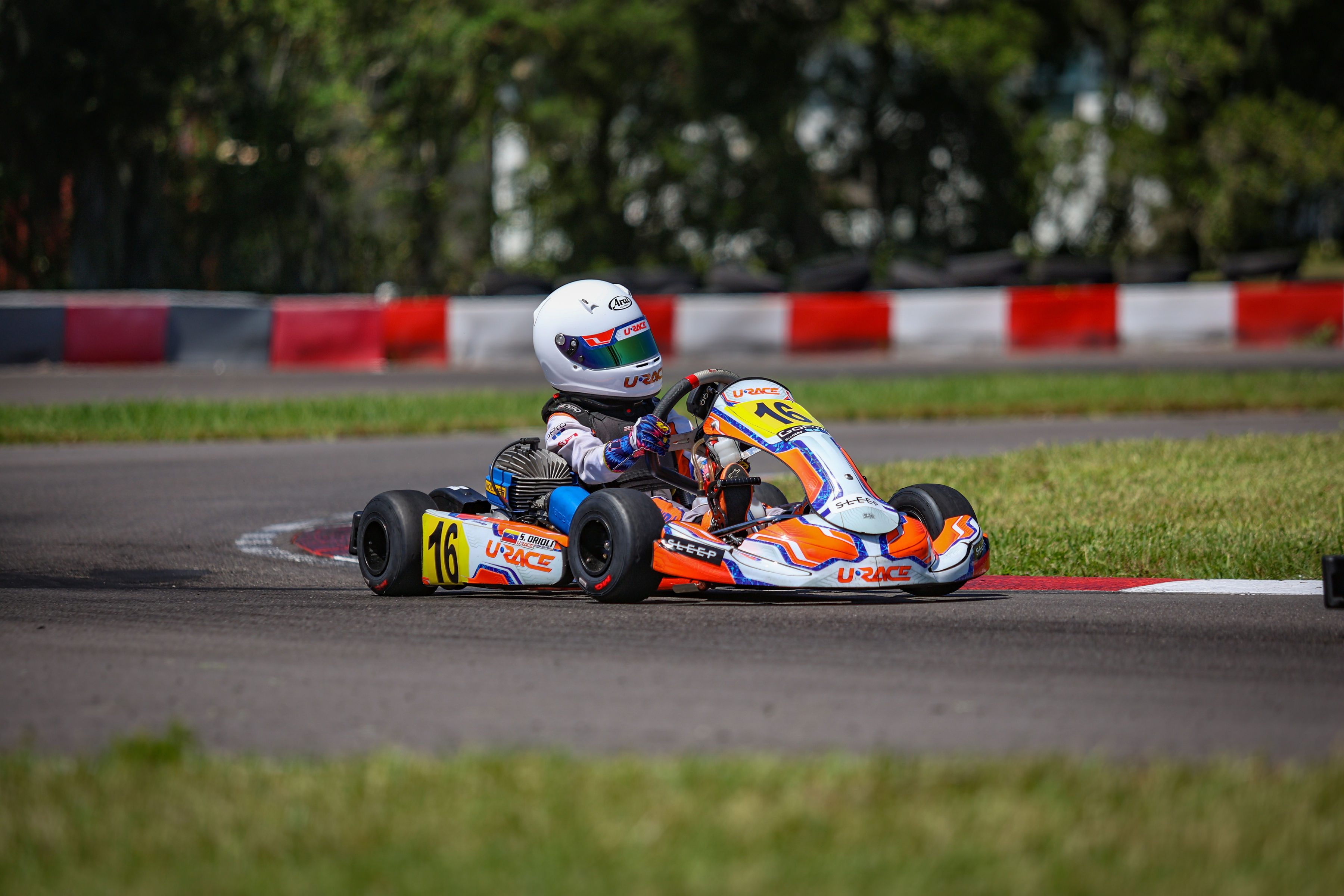 URace Academy driver training in a racing kart