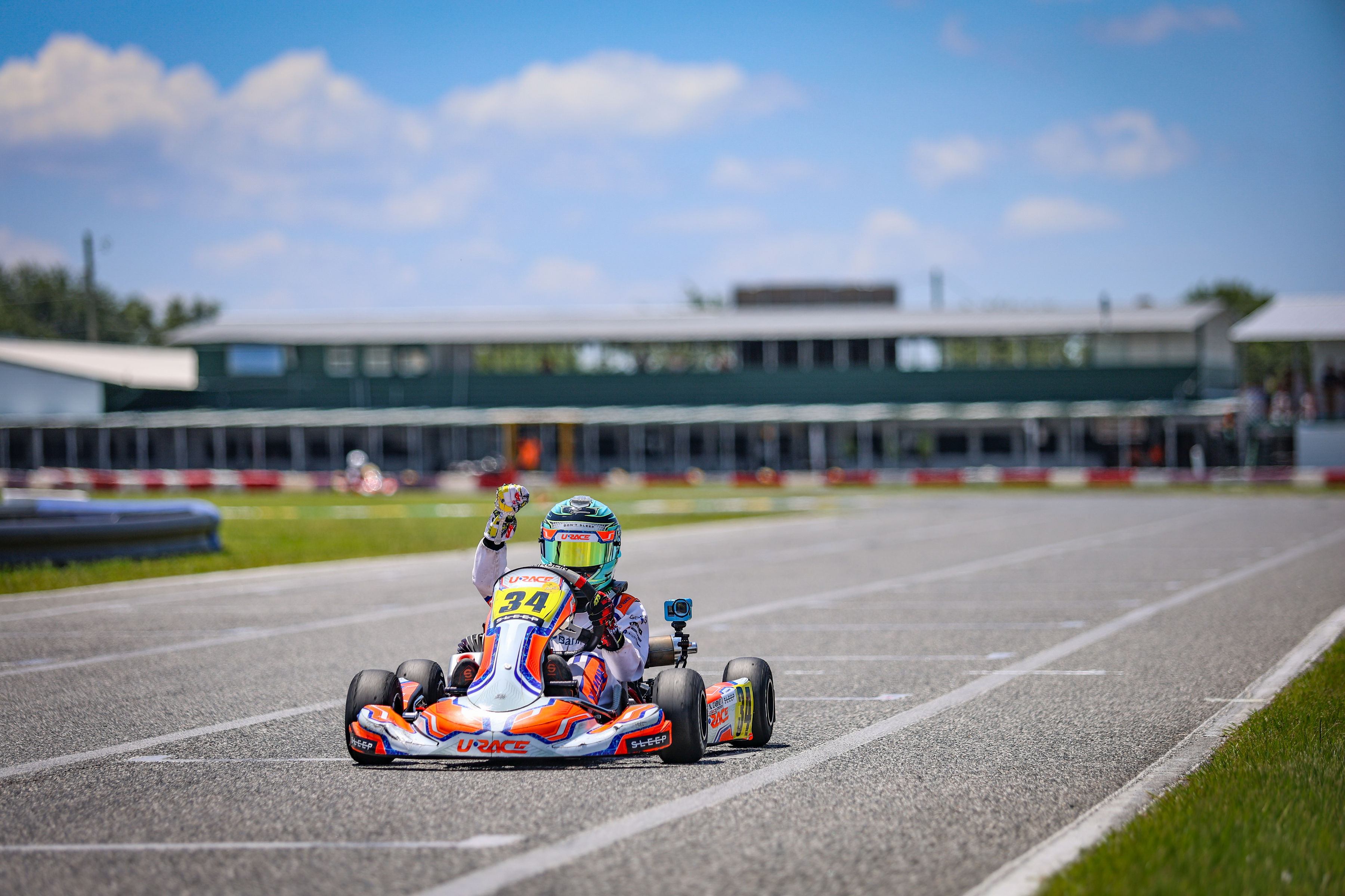 Go-kart racing at Urace track