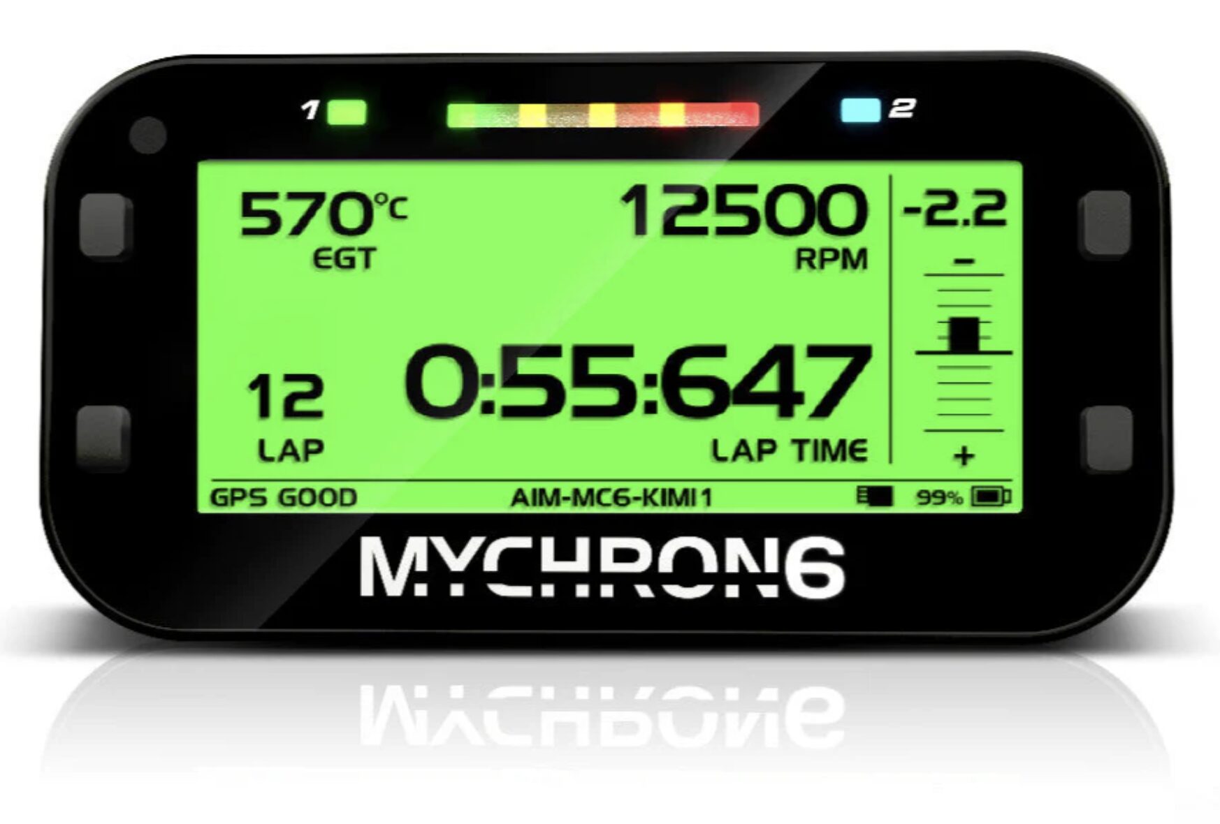 AIM Mychron 6 1T Kart Gauge, Single Temp Sensor